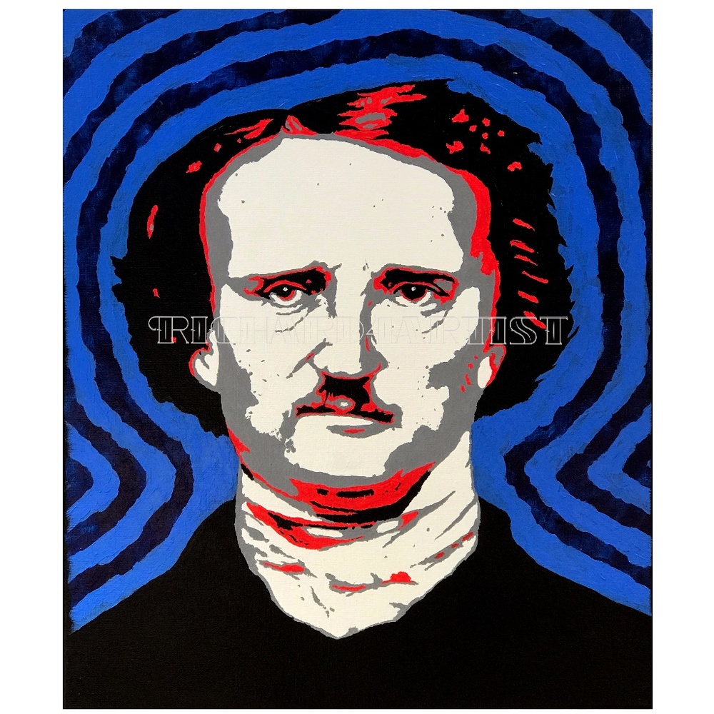 NWT Edgar Allan Poe Pop Art PRINT History Decor